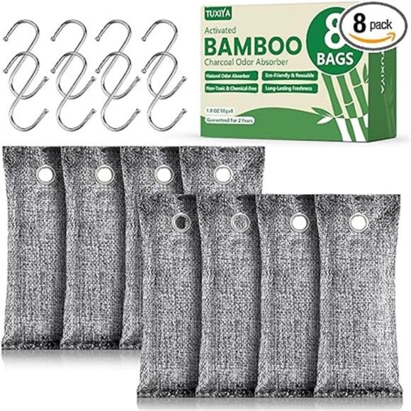 8 Pack Activated Charcoal Odor Absorber, Odor Eliminator for Strong 0dor,Shoe - Picture 8 of 8